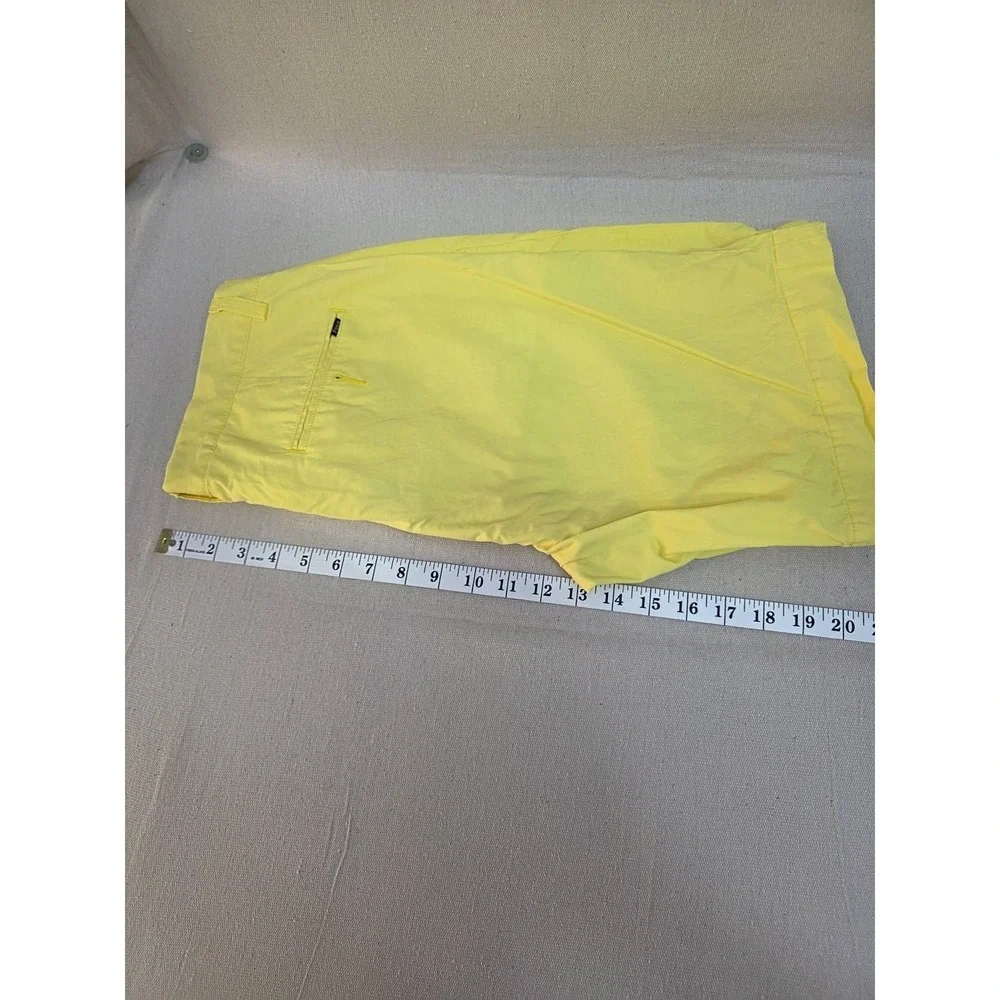 Polo Ralph Lauren Mens‎ Yellow Pima Cotton Blend Flat Front Chino Shorts Size 36